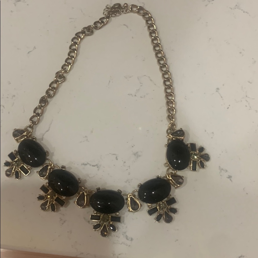 J crew black and gold choker